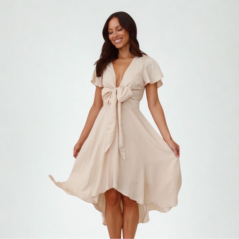 Billy J - Champagne wrap dress